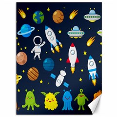 Big-set-cute-astronauts-space-planets-stars-aliens-rockets-ufo-constellations-satellite-moon-rover-v Canvas 36  X 48  by Salman4z