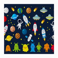 Big-set-cute-astronauts-space-planets-stars-aliens-rockets-ufo-constellations-satellite-moon-rover-v Medium Glasses Cloth (2 Sides) by Salman4z