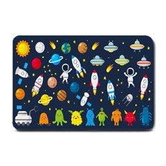 Big-set-cute-astronauts-space-planets-stars-aliens-rockets-ufo-constellations-satellite-moon-rover-v Small Doormat by Salman4z