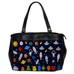 Big-set-cute-astronauts-space-planets-stars-aliens-rockets-ufo-constellations-satellite-moon-rover-v Oversize Office Handbag by Salman4z