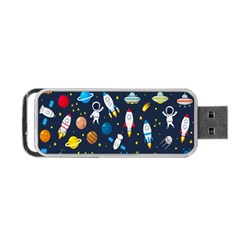 Big-set-cute-astronauts-space-planets-stars-aliens-rockets-ufo-constellations-satellite-moon-rover-v Portable Usb Flash (two Sides) by Salman4z