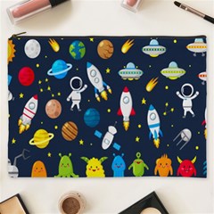 Big-set-cute-astronauts-space-planets-stars-aliens-rockets-ufo-constellations-satellite-moon-rover-v Cosmetic Bag (xxxl) by Salman4z