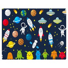 Big-set-cute-astronauts-space-planets-stars-aliens-rockets-ufo-constellations-satellite-moon-rover-v Two Sides Premium Plush Fleece Blanket (medium) by Salman4z