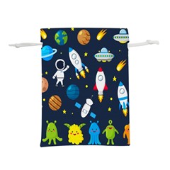 Big-set-cute-astronauts-space-planets-stars-aliens-rockets-ufo-constellations-satellite-moon-rover-v Lightweight Drawstring Pouch (l) by Salman4z