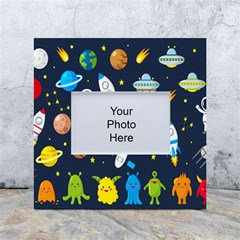 Big-set-cute-astronauts-space-planets-stars-aliens-rockets-ufo-constellations-satellite-moon-rover-v White Box Photo Frame 4  X 6  by Salman4z