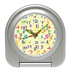 Seamless-pattern-musical-note-doodle-symbol Travel Alarm Clock by Salman4z