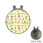 Seamless-pattern-musical-note-doodle-symbol Hat Clips with Golf Markers Front