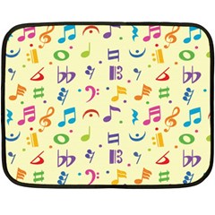 Seamless-pattern-musical-note-doodle-symbol Two Sides Fleece Blanket (mini) by Salman4z