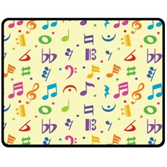 Seamless-pattern-musical-note-doodle-symbol Fleece Blanket (medium) by Salman4z