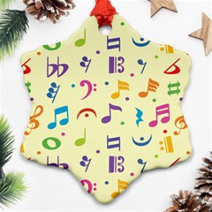 Seamless-pattern-musical-note-doodle-symbol Ornament (snowflake) by Salman4z