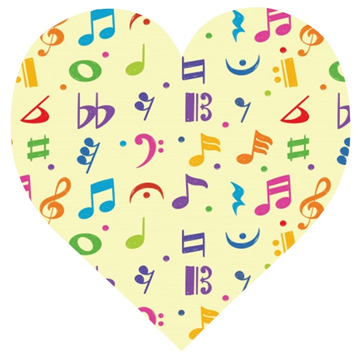 Seamless-pattern-musical-note-doodle-symbol Wooden Puzzle Heart