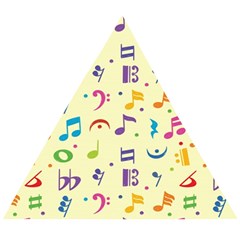 Seamless-pattern-musical-note-doodle-symbol Wooden Puzzle Triangle by Salman4z