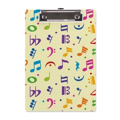 Seamless-pattern-musical-note-doodle-symbol A5 Acrylic Clipboard by Salman4z