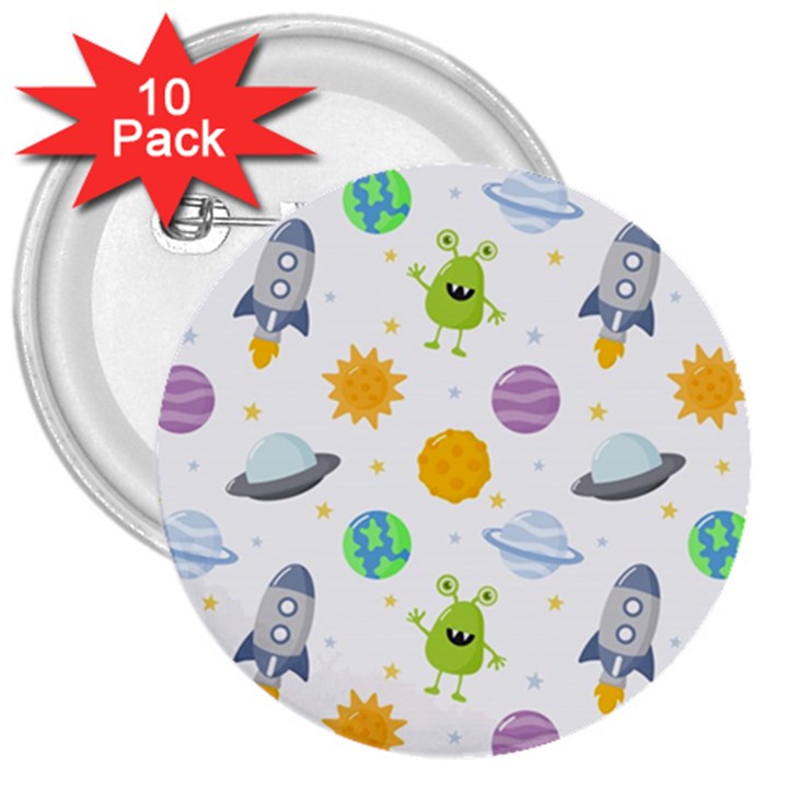 Seamless-pattern-cartoon-space-planets-isolated-white-background 3  Buttons (10 pack) 