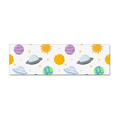 Seamless-pattern-cartoon-space-planets-isolated-white-background Sticker Bumper (100 Pack) by Salman4z