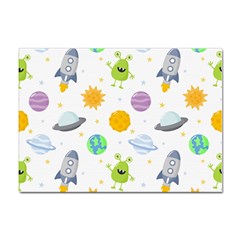 Seamless-pattern-cartoon-space-planets-isolated-white-background Sticker A4 (100 Pack) by Salman4z