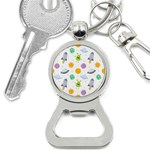 Seamless-pattern-cartoon-space-planets-isolated-white-background Bottle Opener Key Chain Front