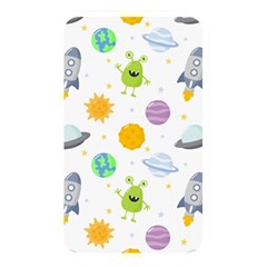 Seamless-pattern-cartoon-space-planets-isolated-white-background Memory Card Reader (rectangular) by Salman4z