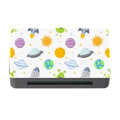 Seamless-pattern-cartoon-space-planets-isolated-white-background Memory Card Reader With Cf by Salman4z