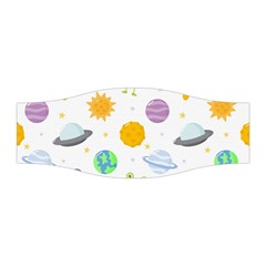 Seamless-pattern-cartoon-space-planets-isolated-white-background Stretchable Headband