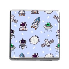 Seamless-pattern-with-space-theme Memory Card Reader (square 5 Slot) by Salman4z