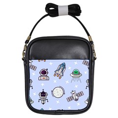 Seamless-pattern-with-space-theme Girls Sling Bag by Salman4z