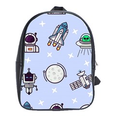 Seamless-pattern-with-space-theme School Bag (xl) by Salman4z