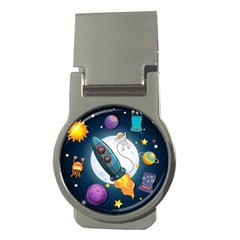 Spaceship-astronaut-space Money Clips (round) 