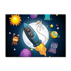 Spaceship-astronaut-space Sticker A4 (10 Pack) by Salman4z