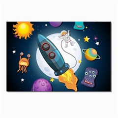 Spaceship-astronaut-space Postcard 4 x 6  (pkg Of 10) by Salman4z