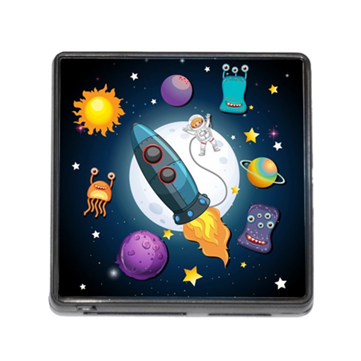 Spaceship-astronaut-space Memory Card Reader (Square 5 Slot)