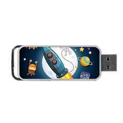 Spaceship-astronaut-space Portable Usb Flash (one Side) by Salman4z