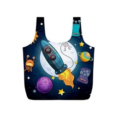 Spaceship-astronaut-space Full Print Recycle Bag (s) by Salman4z