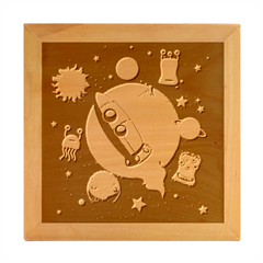 Spaceship-astronaut-space Wood Photo Frame Cube by Salman4z