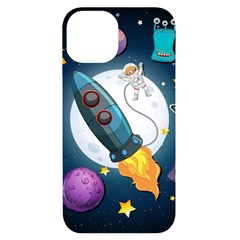 Spaceship-astronaut-space Iphone 14 Black Uv Print Case