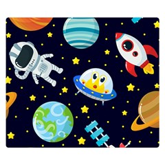 Space-seamless-pattern   - Premium Plush Fleece Blanket (small) by Salman4z