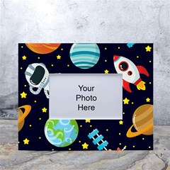 Space-seamless-pattern   - White Tabletop Photo Frame 4 x6  by Salman4z