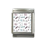 Music-themed-doodle-seamless-background Italian Charm (13mm) Front