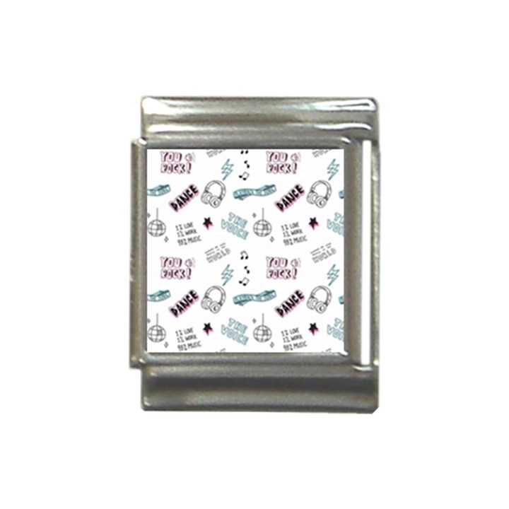 Music-themed-doodle-seamless-background Italian Charm (13mm)