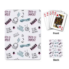 Music-themed-doodle-seamless-background Playing Cards Single Design (rectangle)