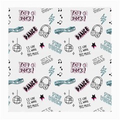 Music-themed-doodle-seamless-background Medium Glasses Cloth (2 Sides) by Salman4z