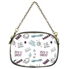 Music-themed-doodle-seamless-background Chain Purse (one Side) by Salman4z