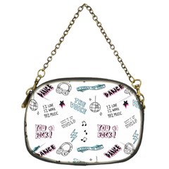 Music-themed-doodle-seamless-background Chain Purse (two Sides) by Salman4z