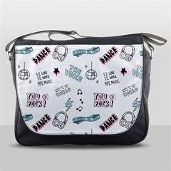 Music-themed-doodle-seamless-background Messenger Bag by Salman4z