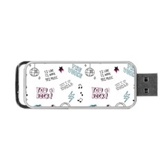 Music-themed-doodle-seamless-background Portable Usb Flash (two Sides) by Salman4z