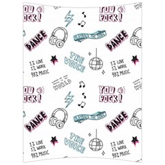 Music-themed-doodle-seamless-background Back Support Cushion by Salman4z