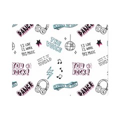 Music-themed-doodle-seamless-background Premium Plush Fleece Blanket (mini) by Salman4z