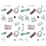 Music-themed-doodle-seamless-background Premium Plush Fleece Blanket (Medium) 60 x50  Blanket Front