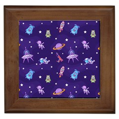 Space-seamless-pattern Framed Tile