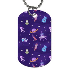 Space-seamless-pattern Dog Tag (One Side)